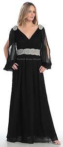   UNIQUE PLUS SIZE MOTHER OF THE GROOM GOWN EVENING DRESS BRIDE FUNERAL