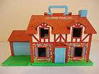 Vintage Fisher Price 990 Little People Play Family A Frame House 1974