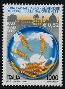 Italy 2354 MNH FAO, Food, Agriculture, Map  
