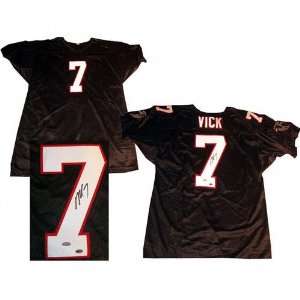  Vick Atlanta Falcons Autographed Black Jersey