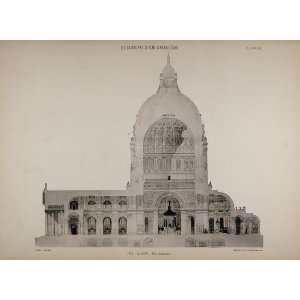  1902 Print 1878 Prix Rome Architecture Laloux Cathedral 