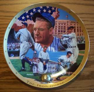 LOU GEHRIG  THE IRON HORSE Plate Franklin Mint BASEBALL  