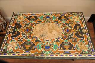 Antique Italian Inlay Marble Table Tuscan  