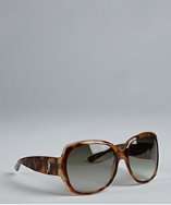 Yves Saint Laurent honey tortoise acrylic oversized square sunglasses 