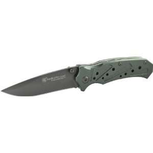   Extreme Ops Linerlock Silver Clip Point Blade Folding Knife Home