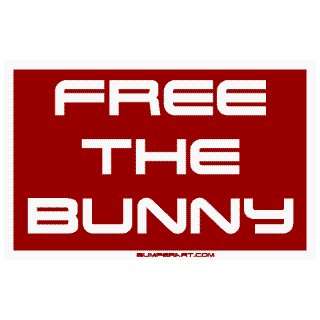  Free the Bunny Bumper Sticker Automotive