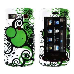  For LG Xenon Rubberized Hard Cover Case Green White 