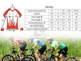 2012 Thermal Bicycle Cycling Long Sleeve Jersey/Jacket M L XL XXL XXXL 