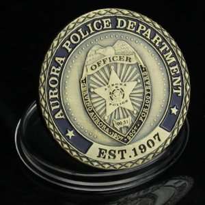  Aurora Police Dept.Bronze plated Challenge Coin 479 
