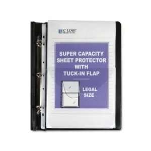   line Super Capacity Sheet Protector w/ Tuck in Flap   Clear   CLI61047