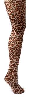 Leg Avenue Leopard Animal Print Opaque Tights Stockings  