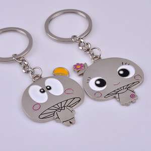   Pair Charms Cute Lovers Mushroom Key Chain Key Ring Gift 