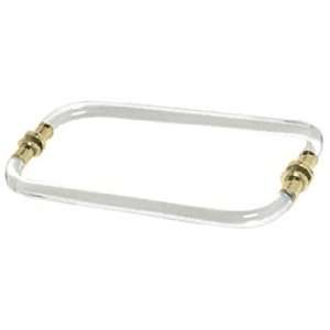 CRL Acrylic Smooth 18 Back to Back Towel Bar With Brass Rings by CR 