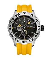 Nautica Watch, Mens Chronograph Yellow Polyurethane Strap N15566G
