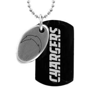 NFL San Diego Chargers 2 Piece Two Tone Stainless Steel Sports Dog Tag 