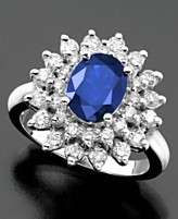   White Gold Ring, Sapphire (1 9/10 ct. t.w.) and Diamond (1 ct. t.w
