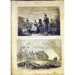 Fine Art Girl Jug Water Railway Schaffouse Print 1865 