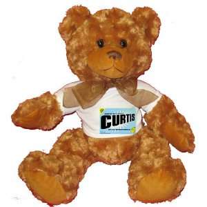   MOTHER COMES CURTIS Plush Teddy Bear with WHITE T Shirt Toys & Games