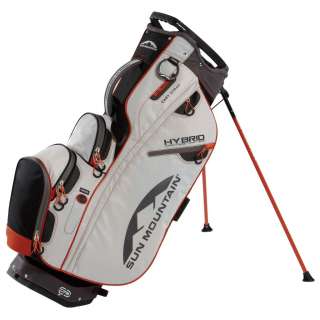 Sun Mountain 2012 HYBRID Golf Bag with Stand BLACK SILVER LAVA BRAND 
