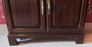 HARDEN Solid Cherry Queen Anne Hall Console Cabinet Brass Hardware 