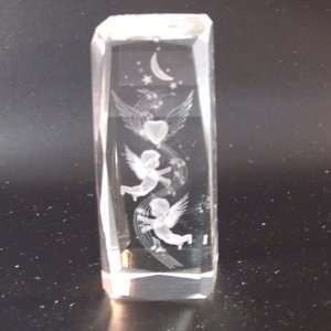  Angels of Love Glass Paperweight 