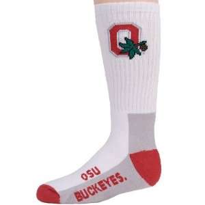   State Buckeyes Youth Tri Color Team Logo Tall Socks