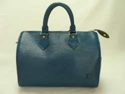 LOUIS VUITTON Epi Toledo Blue SPEEDY 25 Handbag LV bag Discontinued 