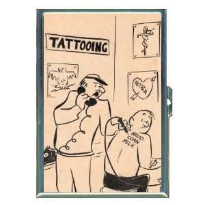  Tattoo Comic Shopping List Fun ID Holder, Cigarette Case 