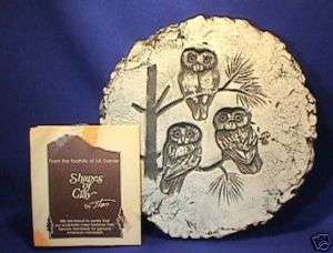 SHAPES OF CLAY Owls By Stan GENUINE MT RANIER PLAQUE  