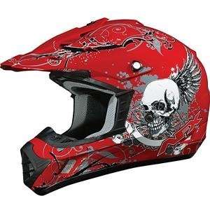  AFX Youth FX 17Y Skull Helmet   Youth Large/Red 