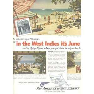  Pan American Airways Magazine Ad 1940s West Indies 
