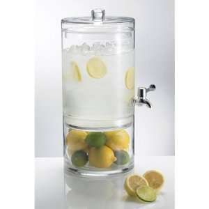 Cylinder Style Beverage Server With Ice Chamber  Kitchen 