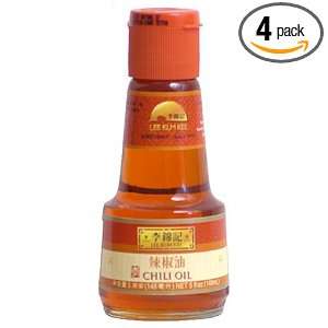 Lee Kum Kee Chili Oil, 5 Ounce Bottle (Pack of 4)  Grocery 