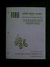 FORD 70 & 75 TRACTOR 34 MOWER DECK OWNERS PART MANUAL