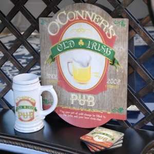  Irish Beer Sign, Stein & Coaster Set Sign Kitchen 