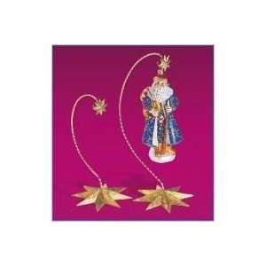Christopher Radko Gold Star Ornament Holder 2 pc Set 