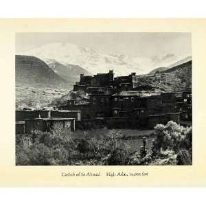 1936 Halftone Print Casbah Si Ahmed Atlas Mountains Morocco 