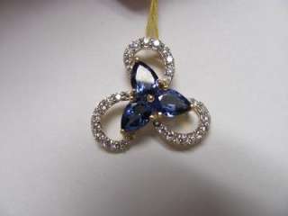 18K Gold Diamond VS 2.245TCW Tanzanite Pendant 4687  