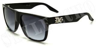 Premium Retro Vintage Flat Top Mens Wayfarer Sunglasses with Logo 