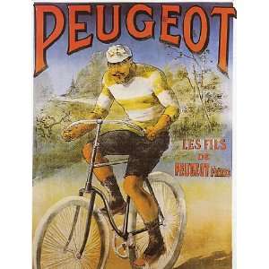  BICYCLE CYCLE BIKE PEUGEOT FRENCH VINTAGE POSTER CANVAS 
