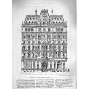  1883 PROPOSED LAW COURTS JUSTICE CENTRAL HOTEL STRAND 