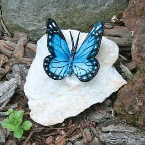  Colorful Victorian Butterfly Bronze Garden Statue