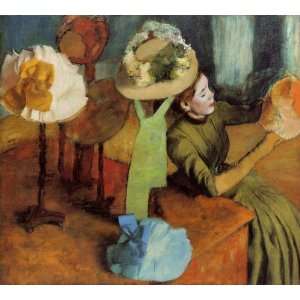  Oil Painting The Millinery Shop Edgar Degas Hand Painted 