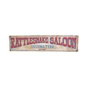  Rattlesnake Saloon Old Time Western Sign