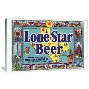  Lone Star Beer   Gallery Wrapped Canvas   Museum Quality 