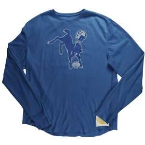  Reebok Indianapolis Colts Big Retro Logo Long Sleeve Soft 