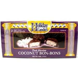 Holiday Candies Dark Chocolate Coconut Bon bons 6 oz