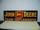 John Deere Large Metal Farm Implements Sign 42 x 13