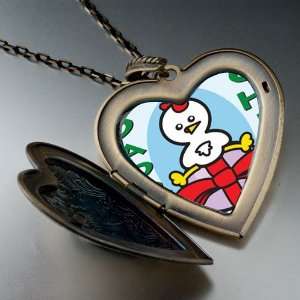 Cartoon Theme Photo Heart Flower Pendant Daddys Chick  Easter Gifts 