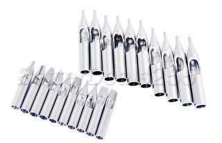 Tattoo Supply 6 Grips 20Pcs Stainless Steel Tips Nozzle  